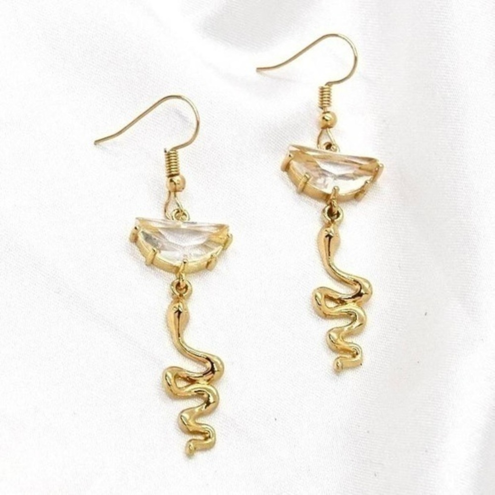 Crystal Snake Earrings
